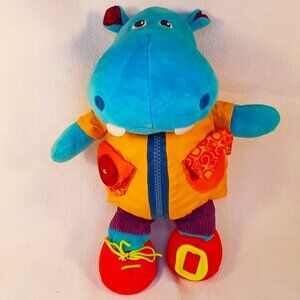 B You Giggly Zippies Hank Hippo Interactive Learning 12” Plush Stuffed Animal